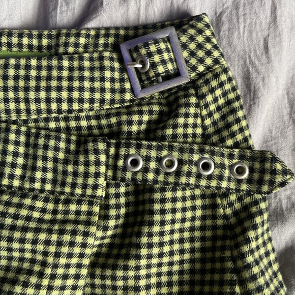 SOLD - Brandy Melville Green/Black miniskirt XS - Picture 3 of 4